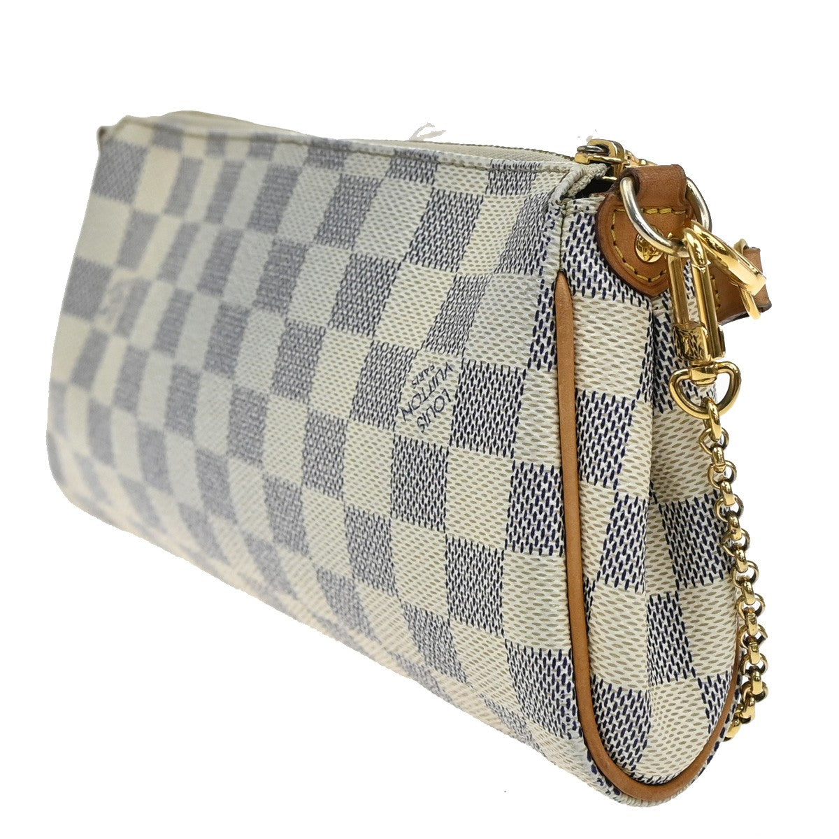 Louis Vuitton Eva Handbag Damier, WHITE, CANVAS, Handbag
