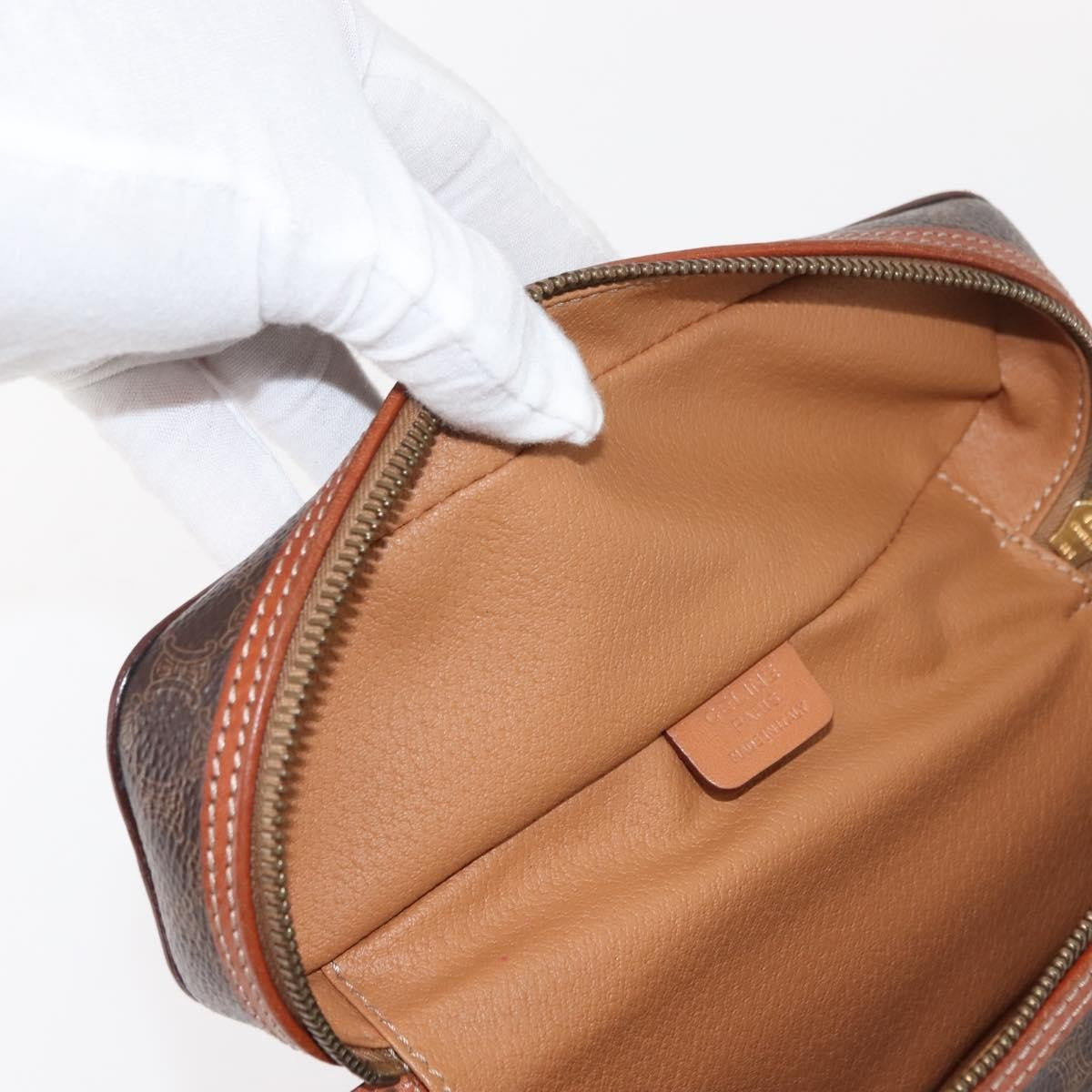 Celine Macadam Vanity Bag Canvas, BROWN, CANVAS, Handbag