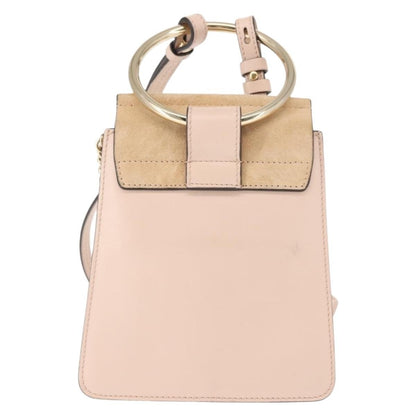 Chloe Faye Bracelet Crossbody Bag Leather and Suede, PINK, SUEDE, Crossbody bag