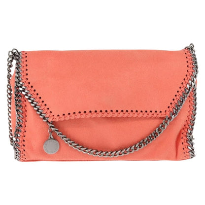 Stella McCartney Falabella Fold Over Crossbody Bag Suede, ORANGE, SUEDE, Shoulder bag