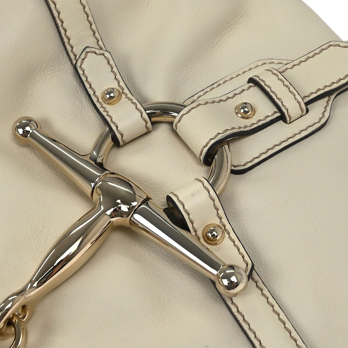 Gucci 85th Anniversary Hobo Leather, ECRU, LEATHER, Handbag