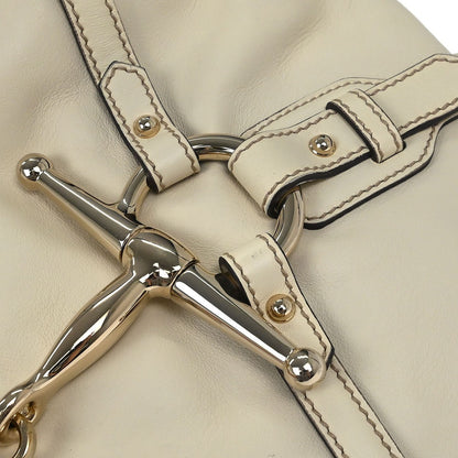 Gucci 85th Anniversary Hobo Leather, ECRU, LEATHER, Handbag