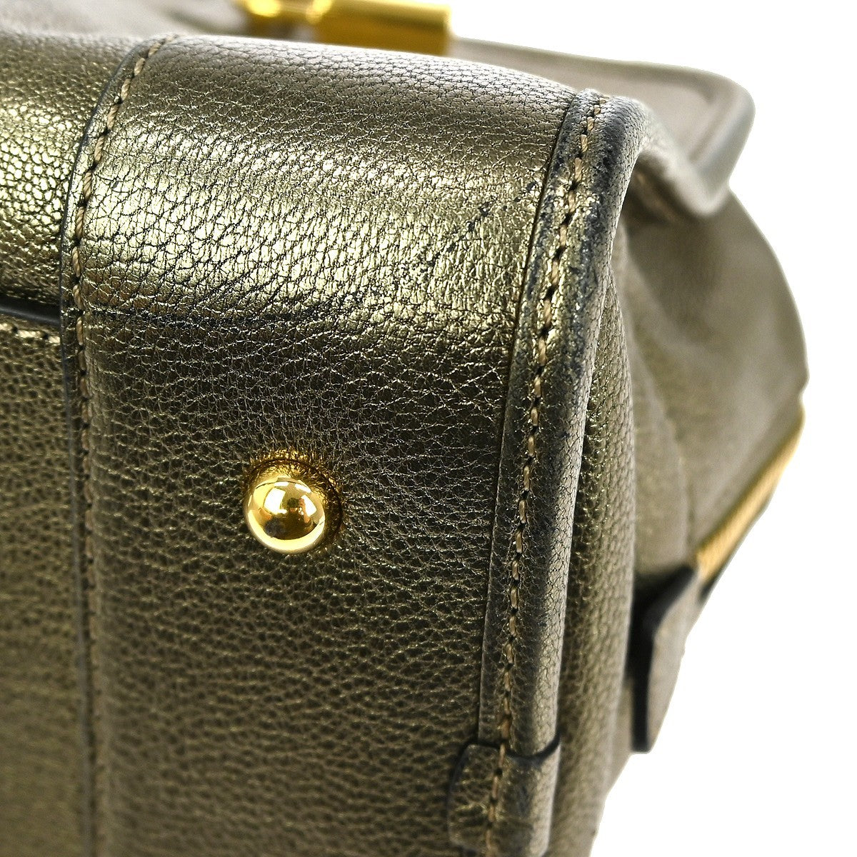 Loewe Amazona Bag Leather, GOLD, LEATHER, Handbag