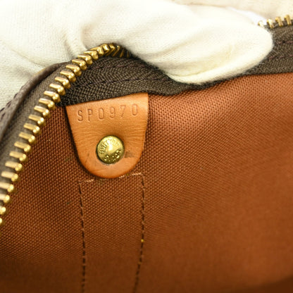 Louis Vuitton Keepall Bag Monogram Canvas, BROWN, CANVAS, Travel bag