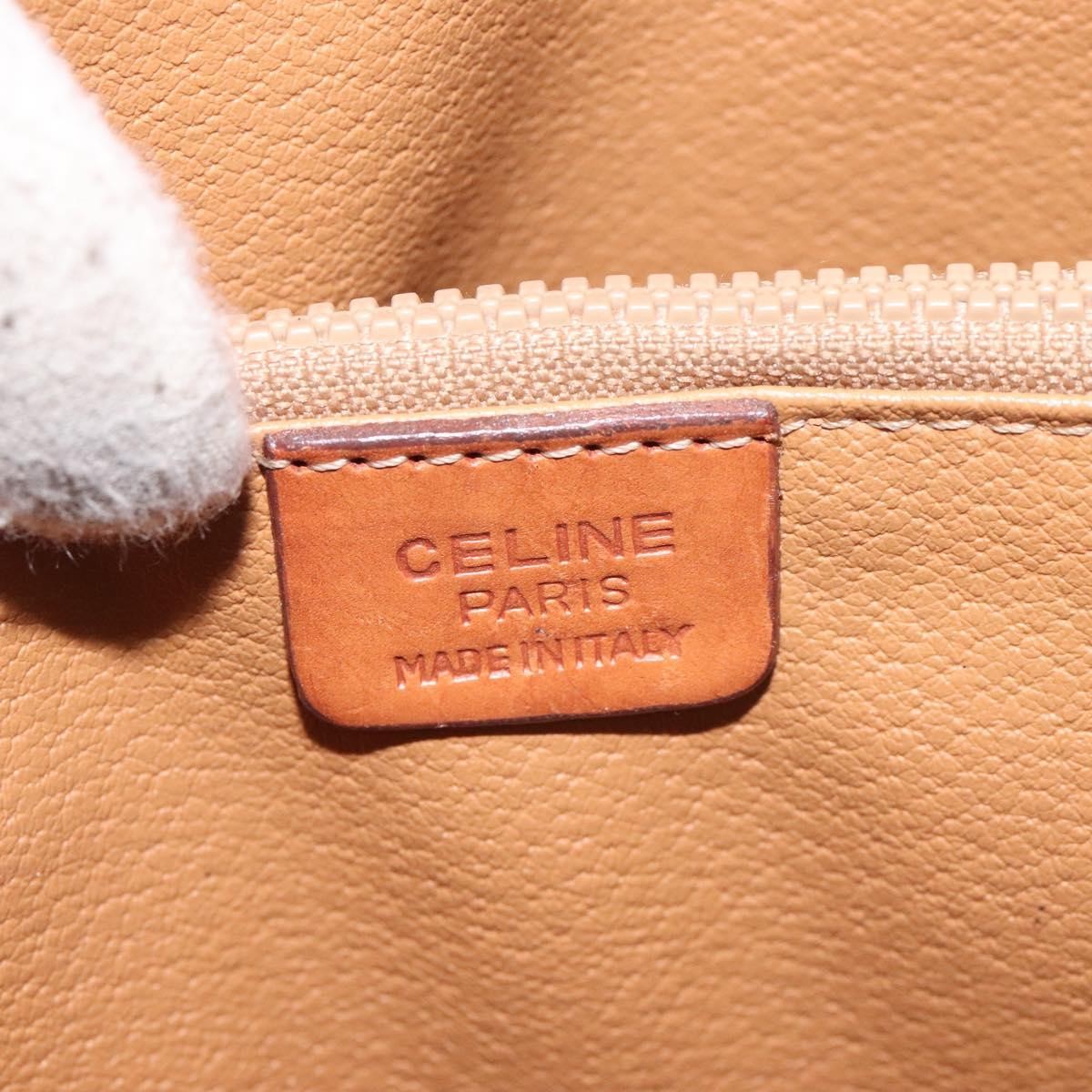 Celine Vintage Macadam Handbag Canvas, BROWN, CANVAS, Handbag