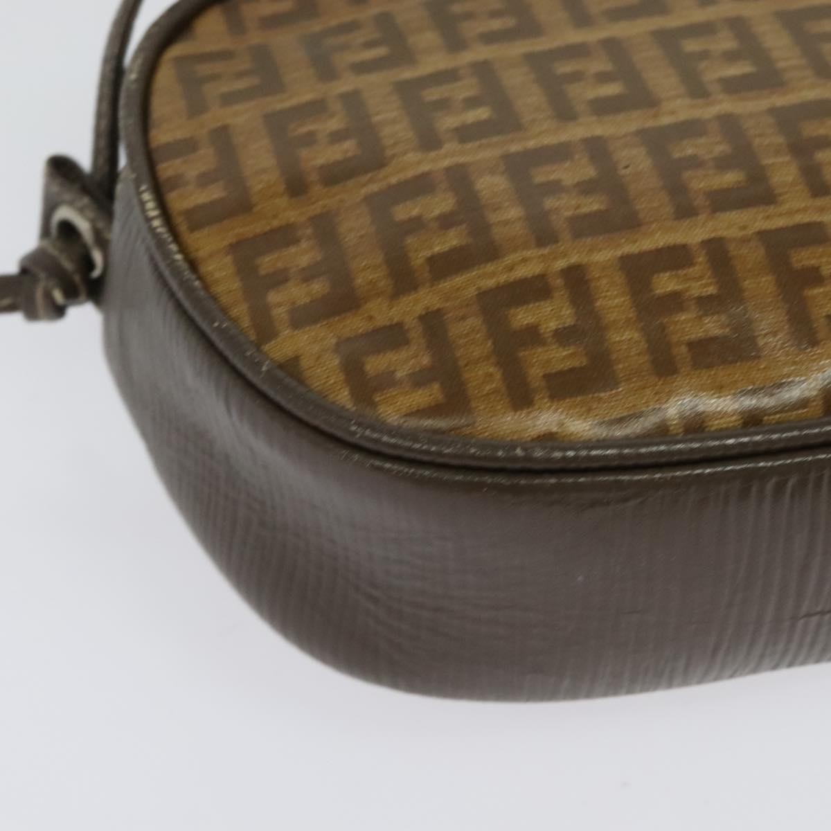 Fendi Vintage Zip Crossbody Bag Zucchino Canvas, BROWN, CANVAS, Clutche & pouche