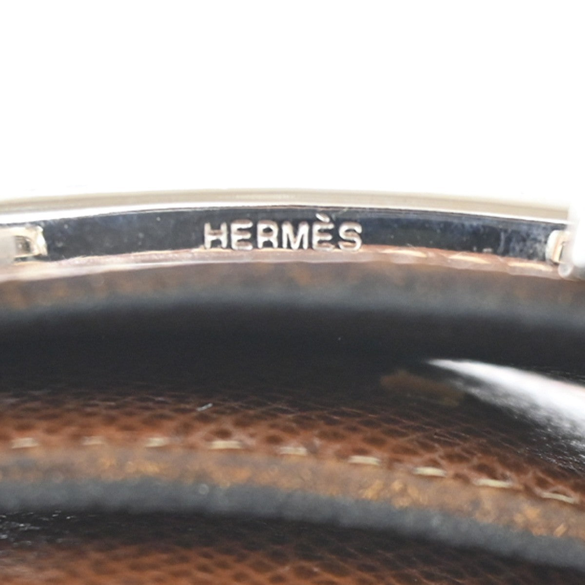 Hermes Constance Reversible Belt Leather, BLACK, LEATHER, Belts