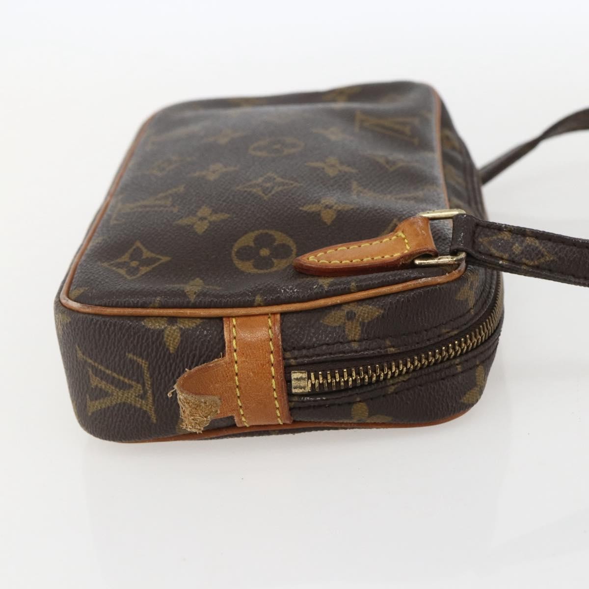 Louis Vuitton Pochette Marly Bandouliere Bag Monogram Canvas, BROWN, CANVAS, Clutche & pouche