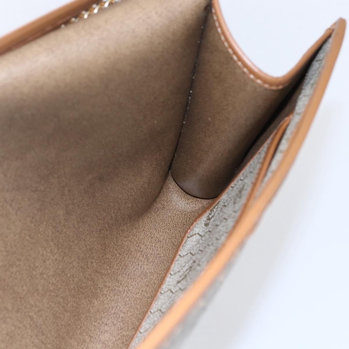 Christian Dior Vintage Honeycomb chain Canvas, BEIGE, CANVAS, Shoulder bag