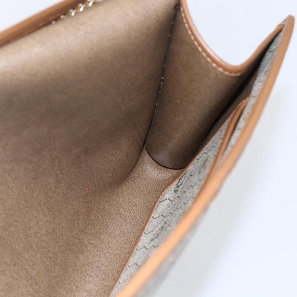 Christian Dior Vintage Honeycomb chain Canvas, BEIGE, CANVAS, Shoulder bag