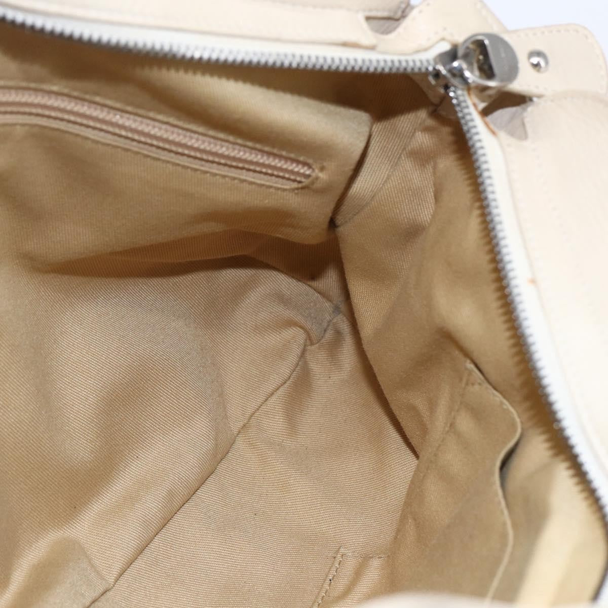 Salvatore Ferragamo Gancini handbag Leather, BEIGE, LEATHER, Handbag