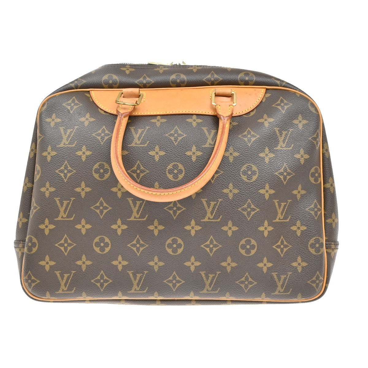Louis Vuitton Deauville Handbag Monogram Canvas, BROWN, CANVAS, Handbag