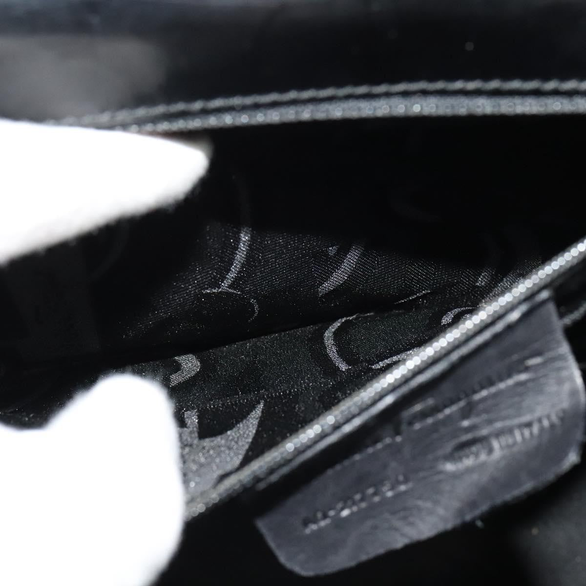 Salvatore Ferragamo Gancini Shoulder Bag Patent Leather, BLACK, PATENT_LEATHER, Shoulder bag