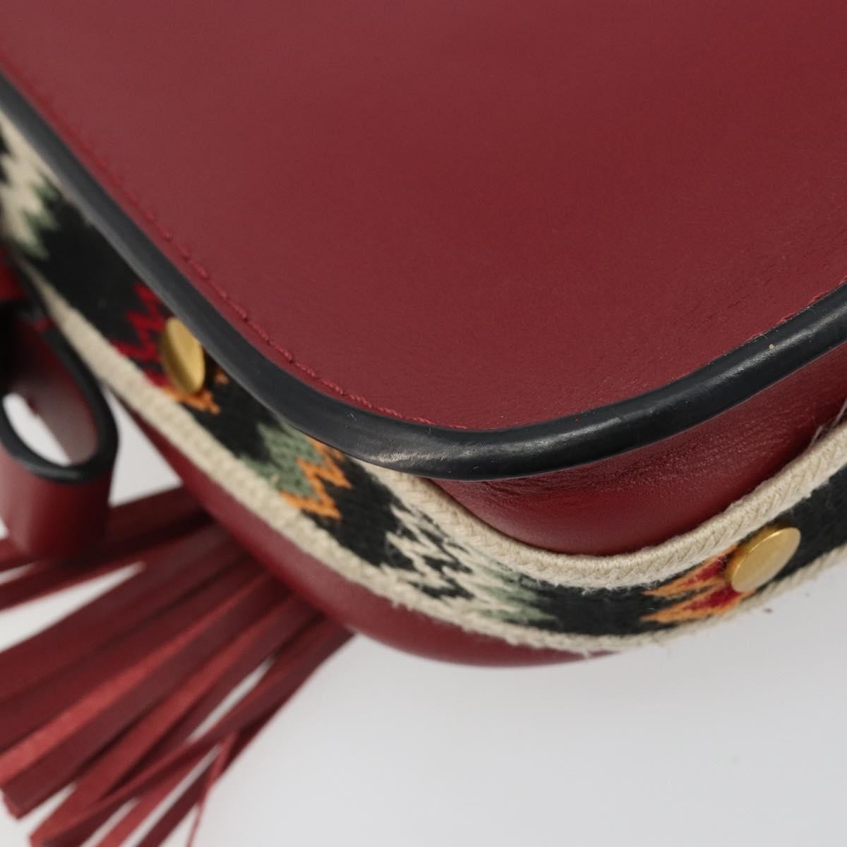 Christian Dior Diorodeo Flap Bag Leather, Red, Leather, Shoulder Bag