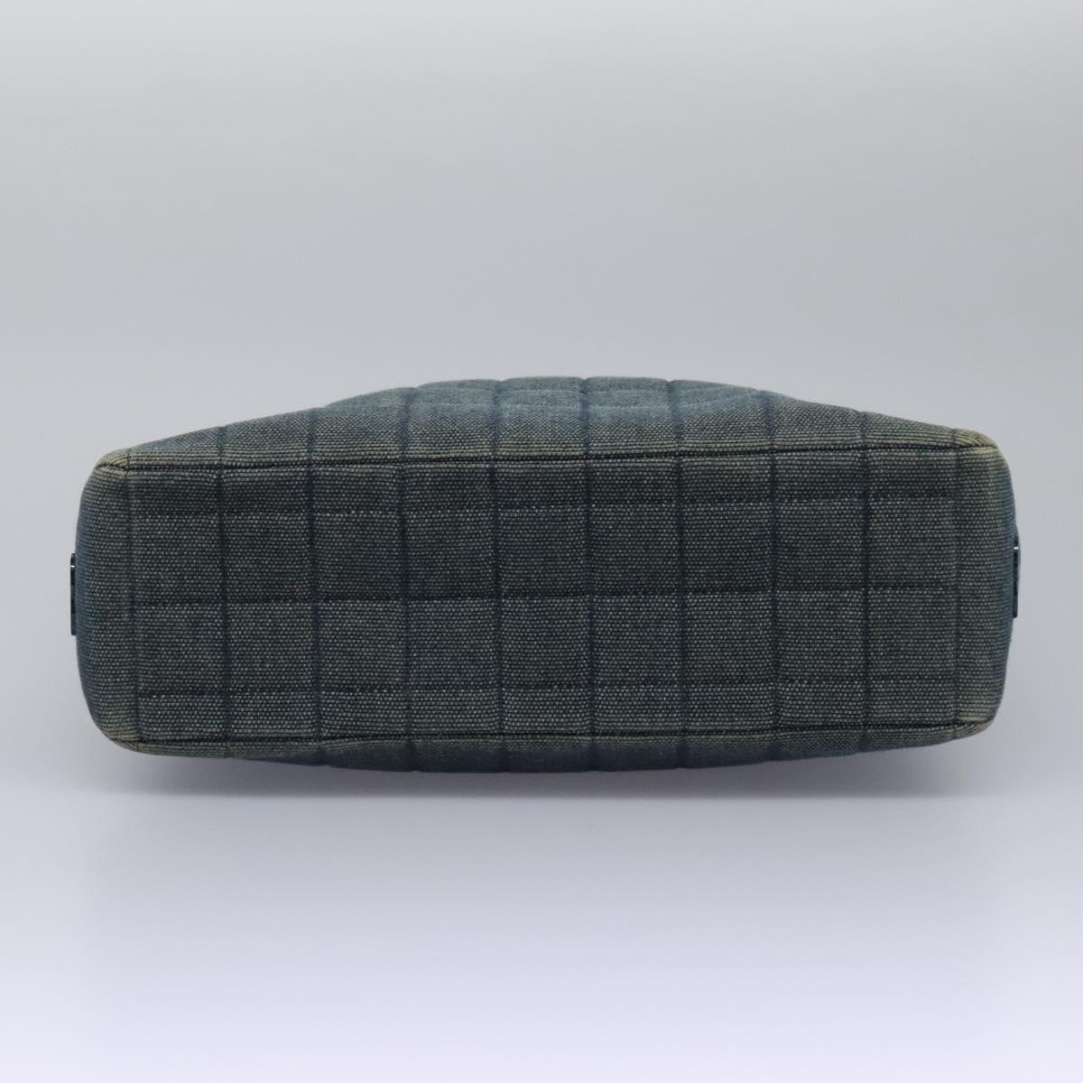 Chanel Chocolate Bar Tote Quilted Canvas, BLUE, CANVAS, Tote bag