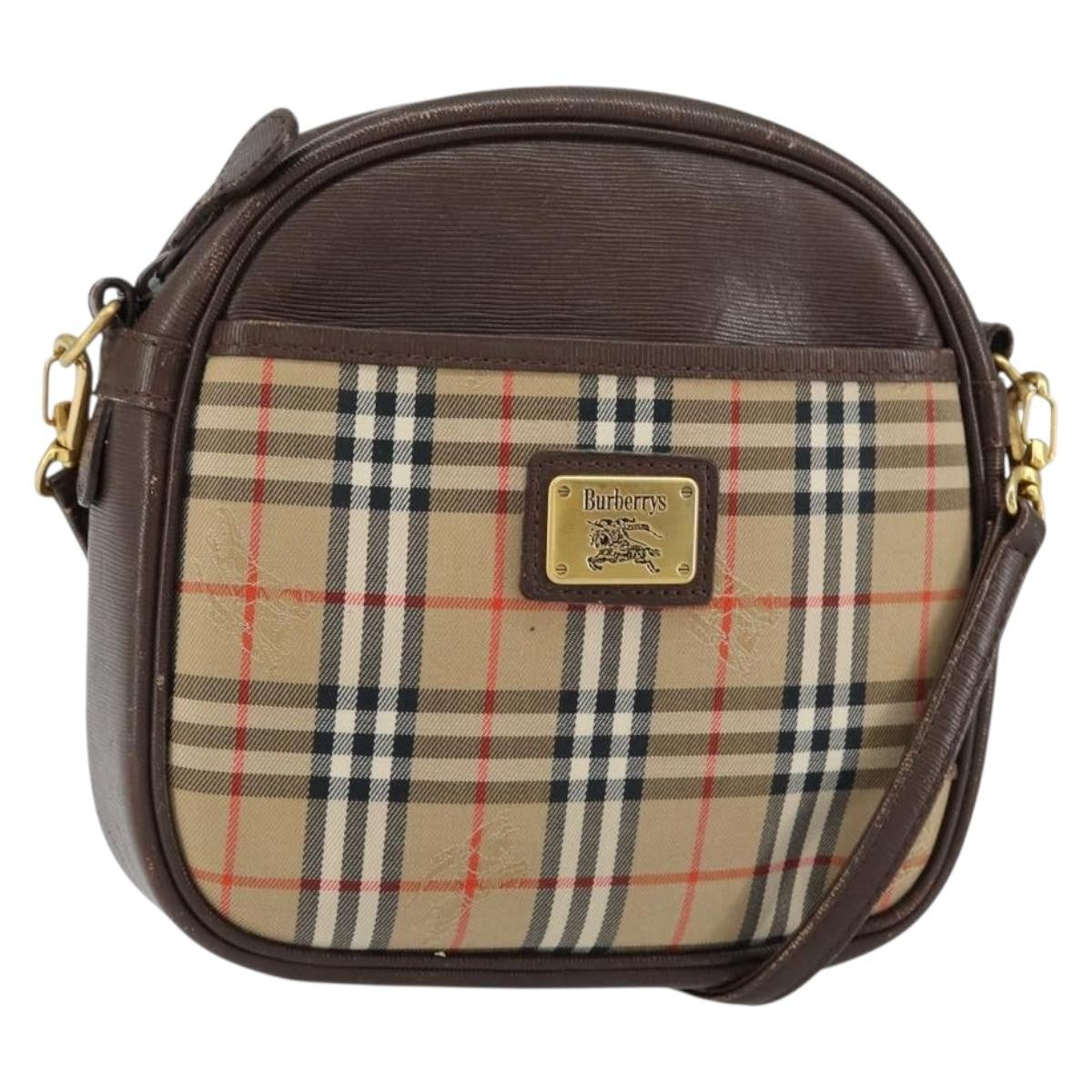 Burberry Nova check Shoulder bag Canvas, BEIGE, CANVAS, Shoulder bag