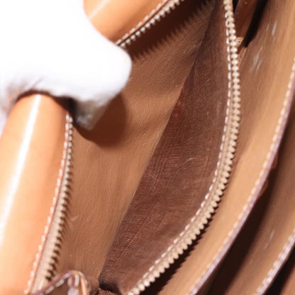 Celine Vintage Convertible Macadam Turnlock Shoulder Bag Canvas and Leather, BEIGE, CANVAS, Shoulder bag