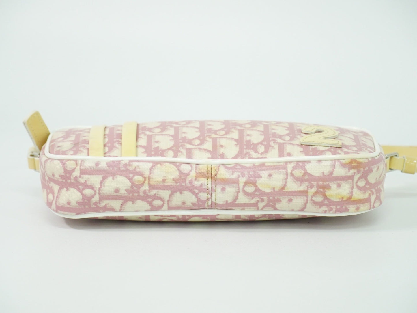 Christian Dior Vintage Trotter Baguette Shoulder Bag Diorissimo Canvas, PINK, CANVAS, Clutche & pouche