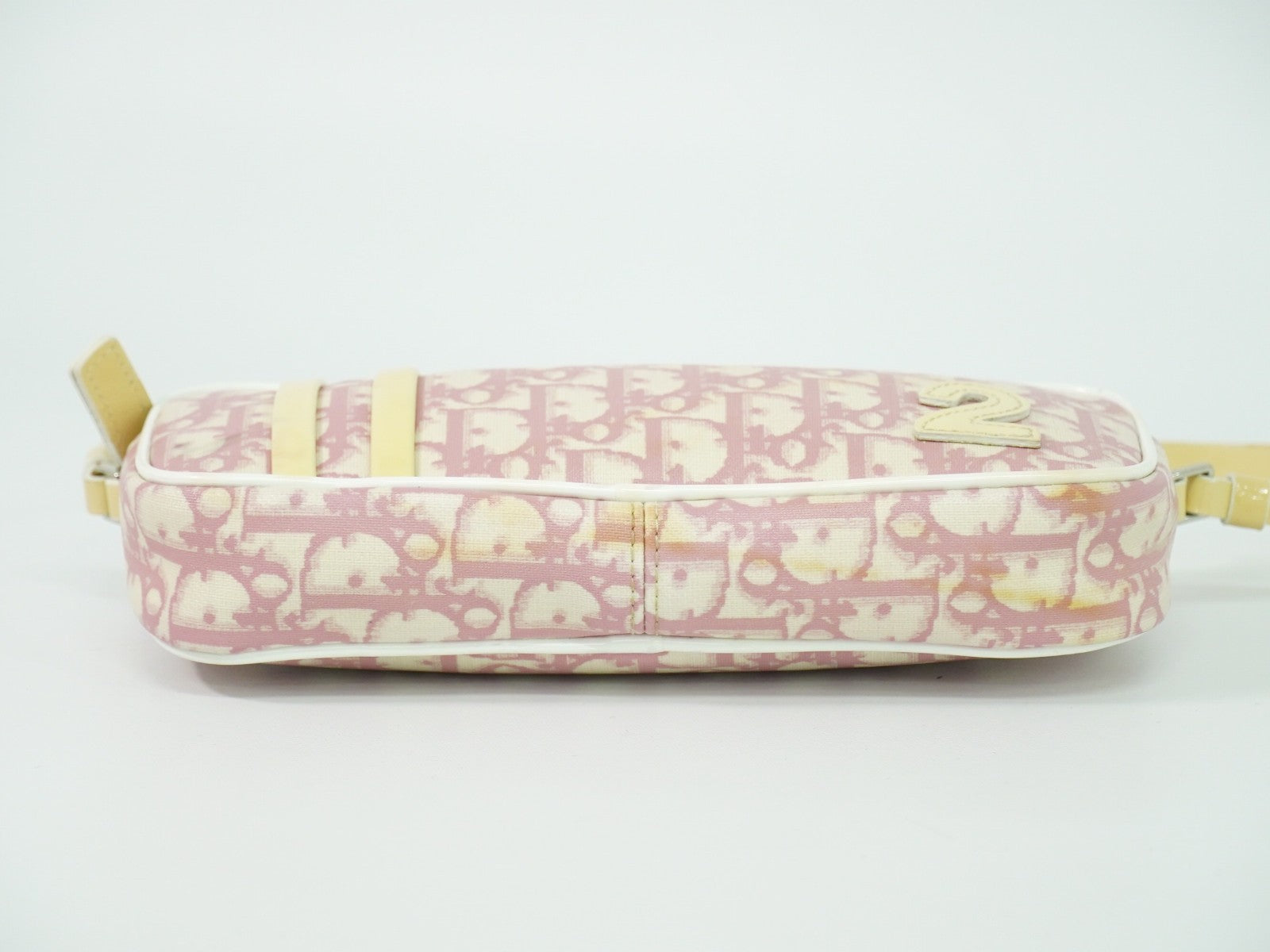 Christian Dior Vintage Trotter Baguette Shoulder Bag Diorissimo Canvas, PINK, CANVAS, Clutche & pouche