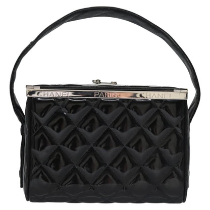 Chanel Vintage Vanity Case Patent, BLACK, PATENT_LEATHER, Toiletry Case
