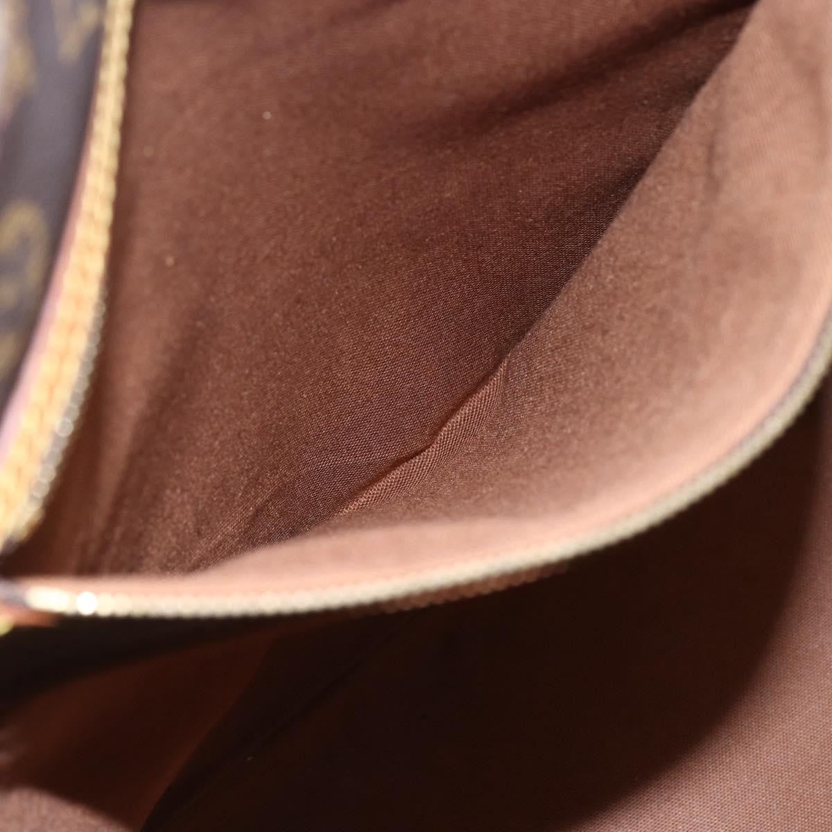 Louis Vuitton Shopping Sac Handbag Monogram Canvas, BROWN, CANVAS, Tote bag