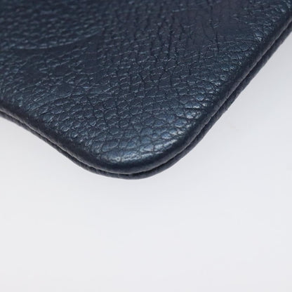 Louis Vuitton Pochette Clés Monogram Empreinte, NAVY, LEATHER, Wallets
