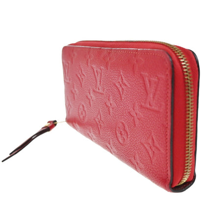 Louis Vuitton Zippy Wallet NM Leather Empreinte, RED, LEATHER, Wallets