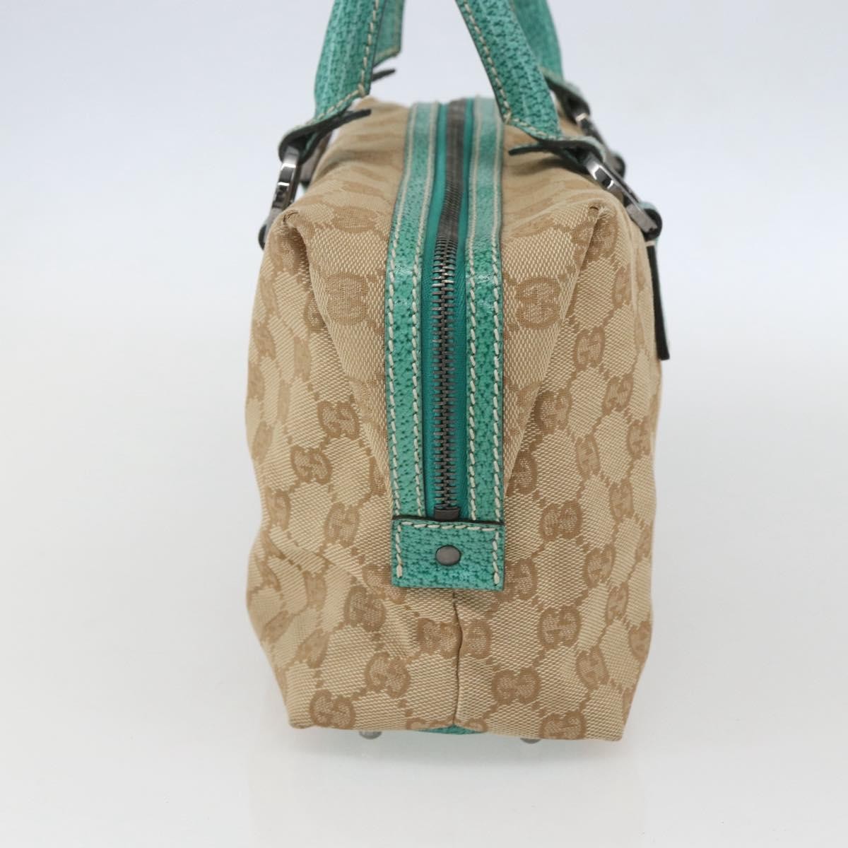 Gucci Vintage Zip Boston Bag GG Canvas, BEIGE, CANVAS, Handbag
