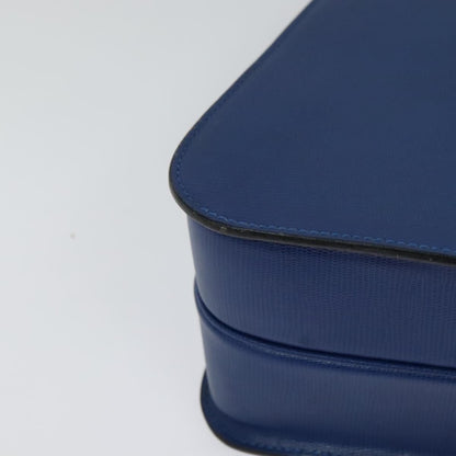 Celine Vintage Circle Logo Crossbody Bag Leather, BLUE, LEATHER, Crossbody bag