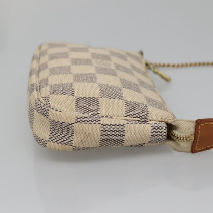 Louis Vuitton Pochette Accessoires Damier, WHITE, CANVAS, Clutche & pouche