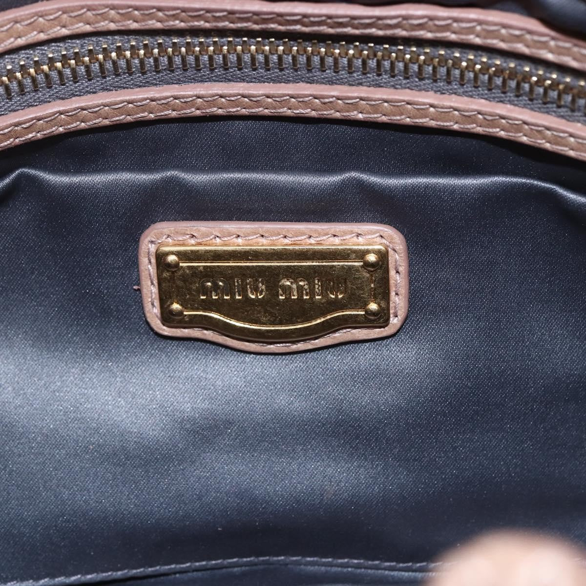 Miu Miu Coffer Satchel Matelasse Leather, PINK, LEATHER, Handbag
