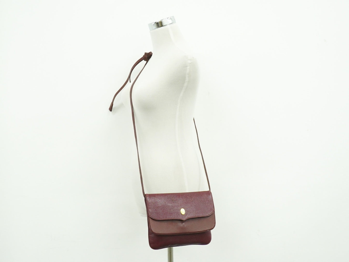 cartier Must de Cartier Shoulder Bag Leather, BURGUNDY, LEATHER, Shoulder bag