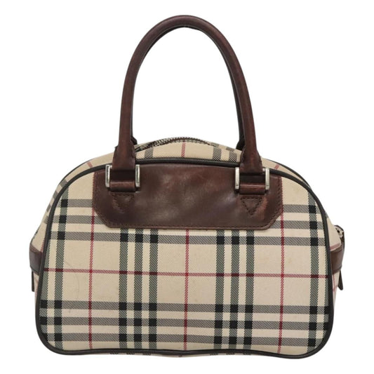 Burberry Nova Check Bowling Bag Canvas, BEIGE, CANVAS, Handbag