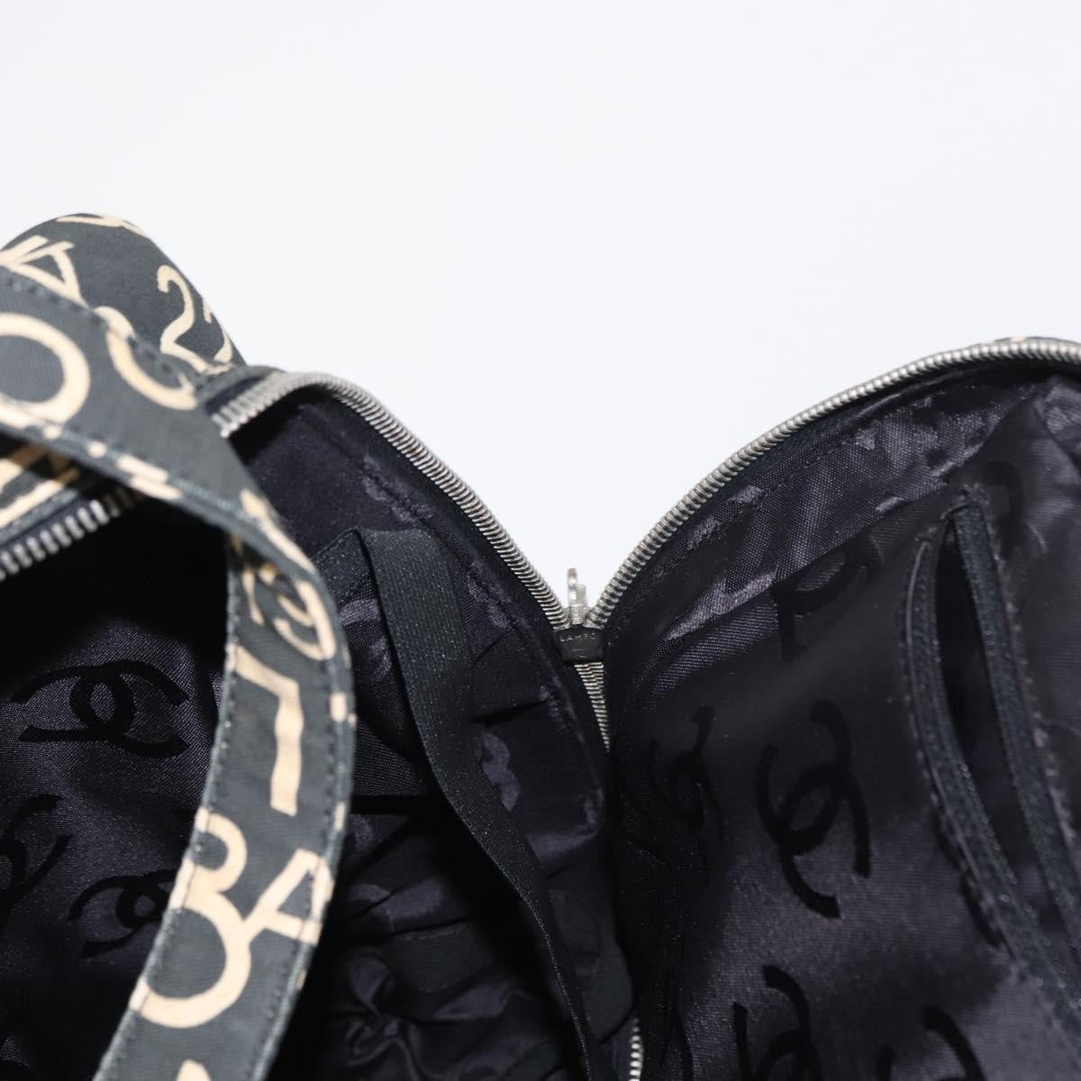 Chanel Boston Zip Tote Quilted Canvas, BLACK, CANVAS, Tote bag