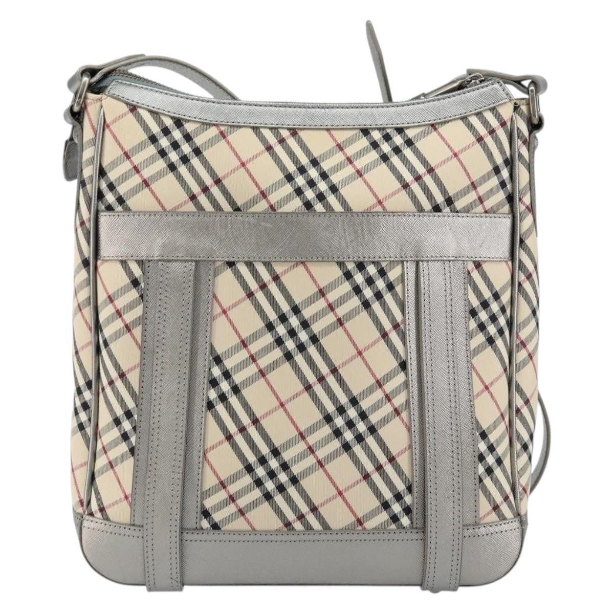 Burberry Nova check Shoulder bag Canvas and Leather, BEIGE, CANVAS, Shoulder bag