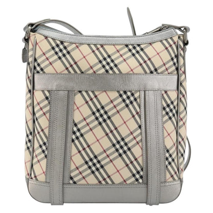 Burberry Nova check Shoulder bag Canvas and Leather, BEIGE, CANVAS, Shoulder bag