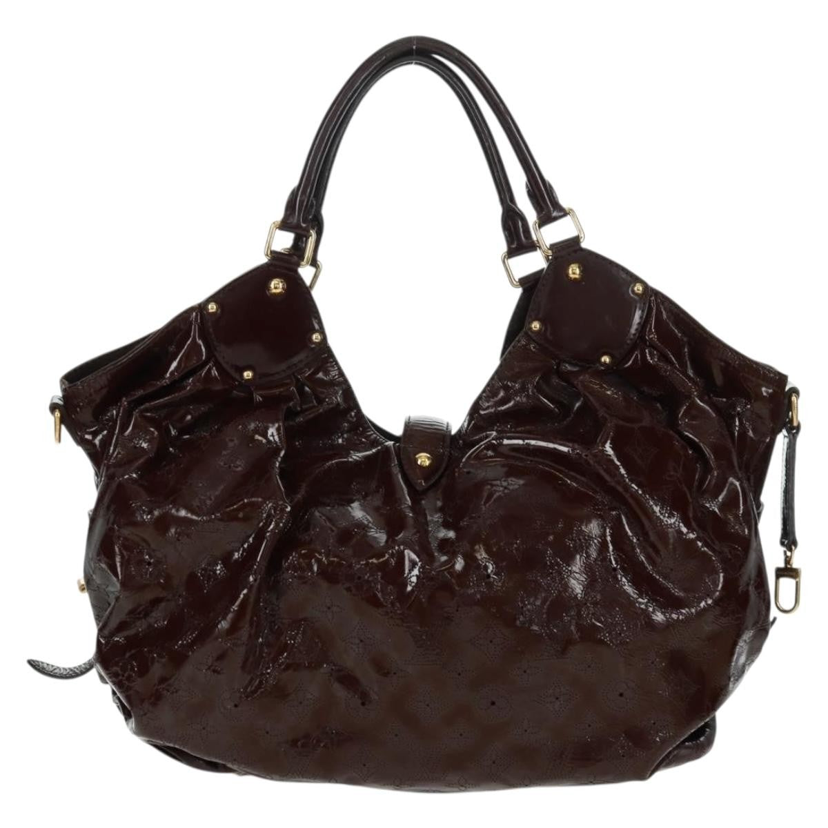 Louis Vuitton L Hobo Surya Leather, BROWN, PATENT_LEATHER, Tote bag