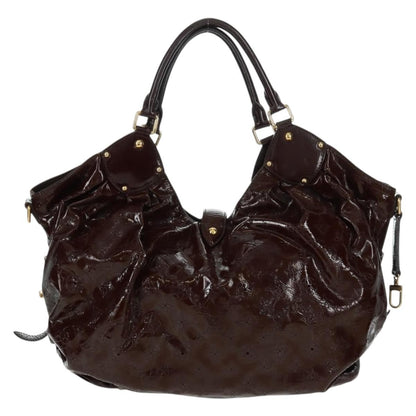 Louis Vuitton L Hobo Surya Leather, BROWN, PATENT_LEATHER, Tote bag