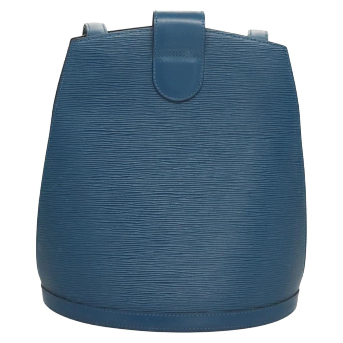 Louis Vuitton Cluny Shoulder Bag Epi Leather, BLUE, LEATHER, Shoulder bag