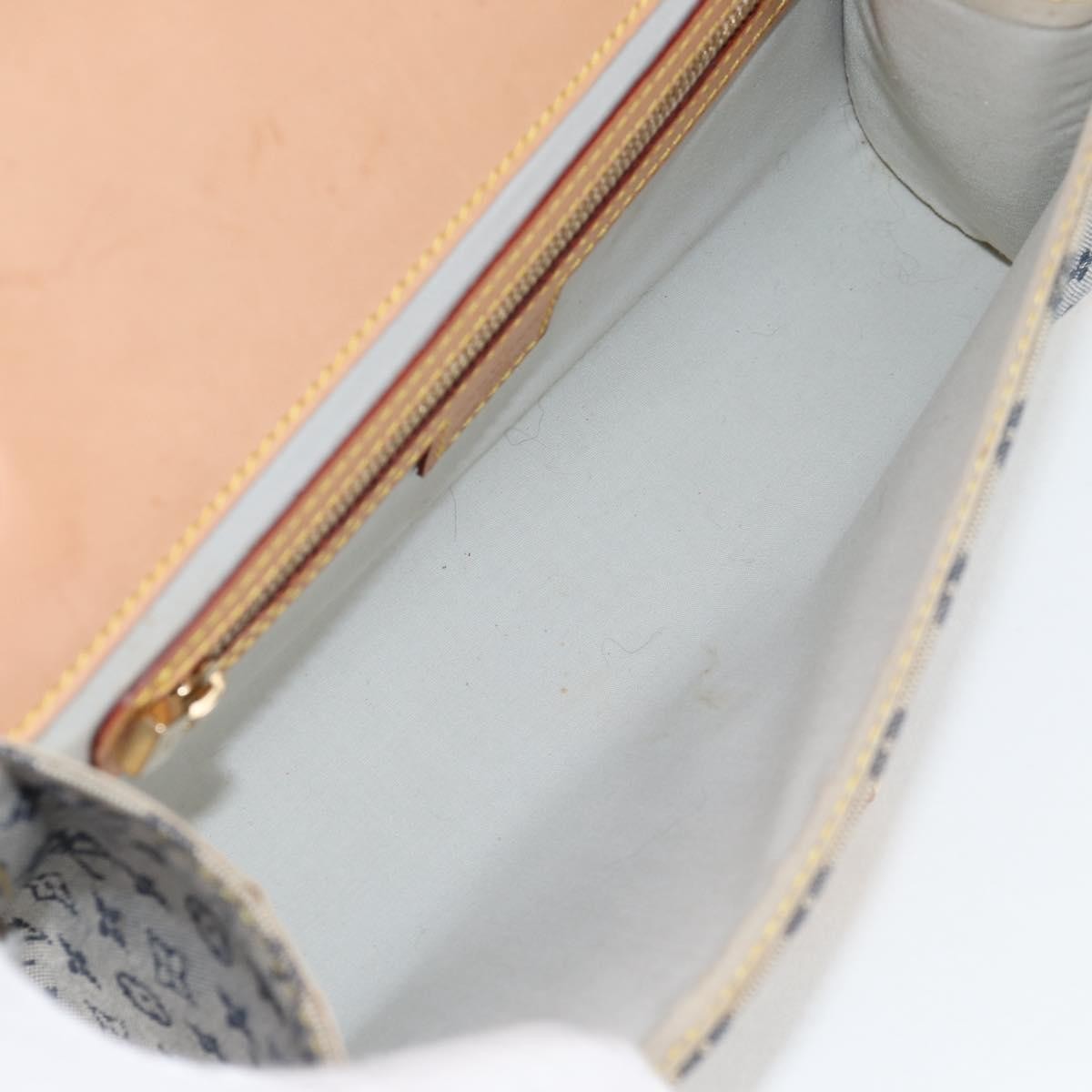 Louis Vuitton Camille Handbag Mini Lin, BLUE, CANVAS, Handbag