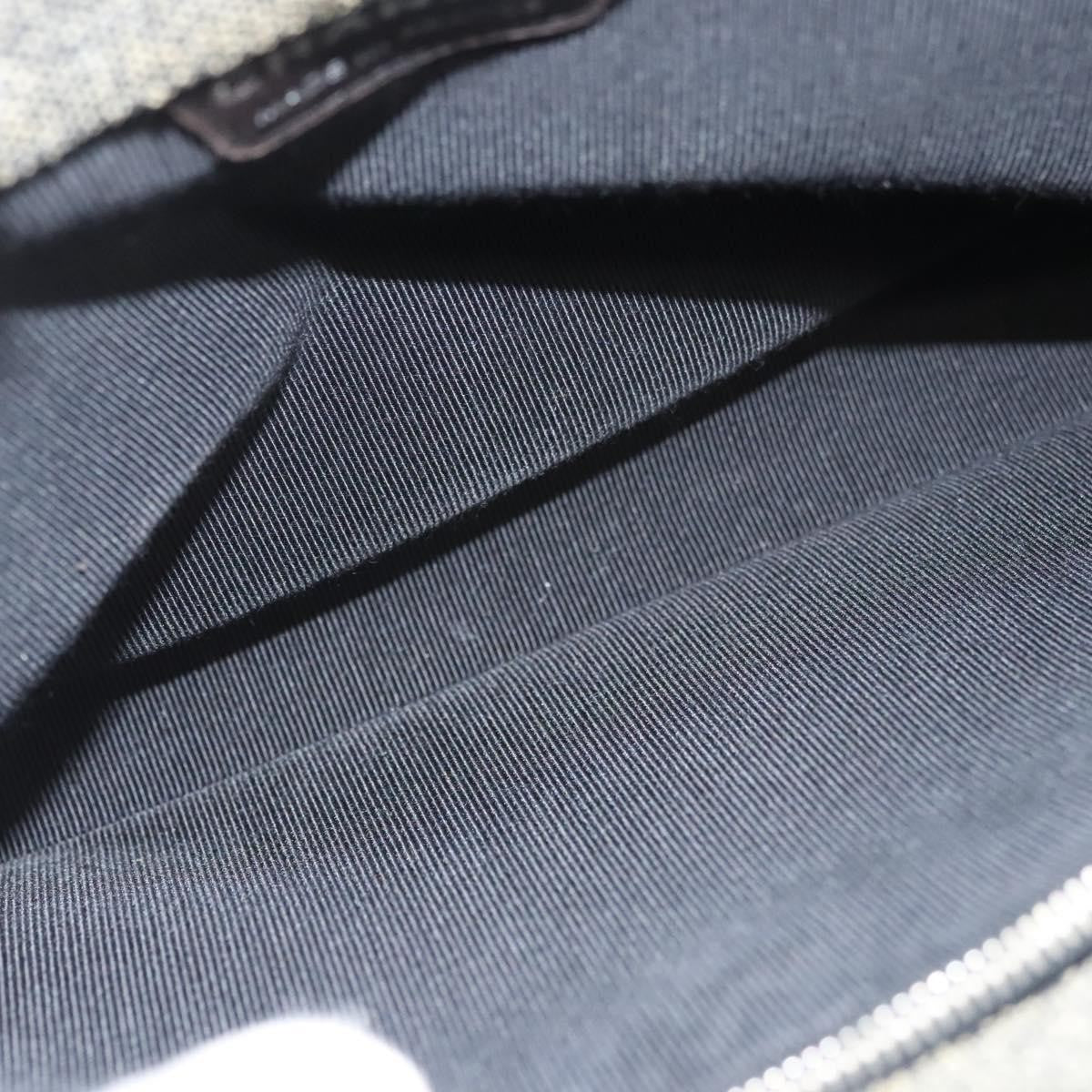 Chanel Vintage Chocolate Bar Metal Ring Tote Quilted Canvas, GRAY, CANVAS, Handbag