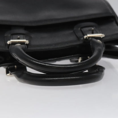 Burberry Vintage Handbag Leather, BLACK, LEATHER, Handbag
