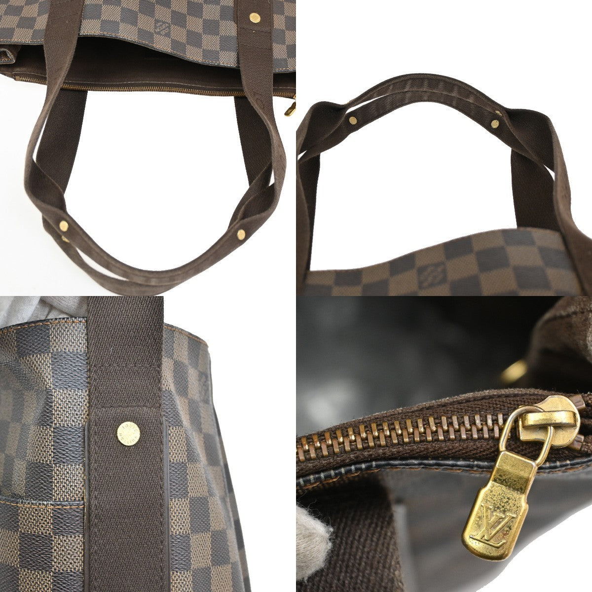 Louis Vuitton Cabas Beaubourg Damier, BROWN, CANVAS, Tote bag