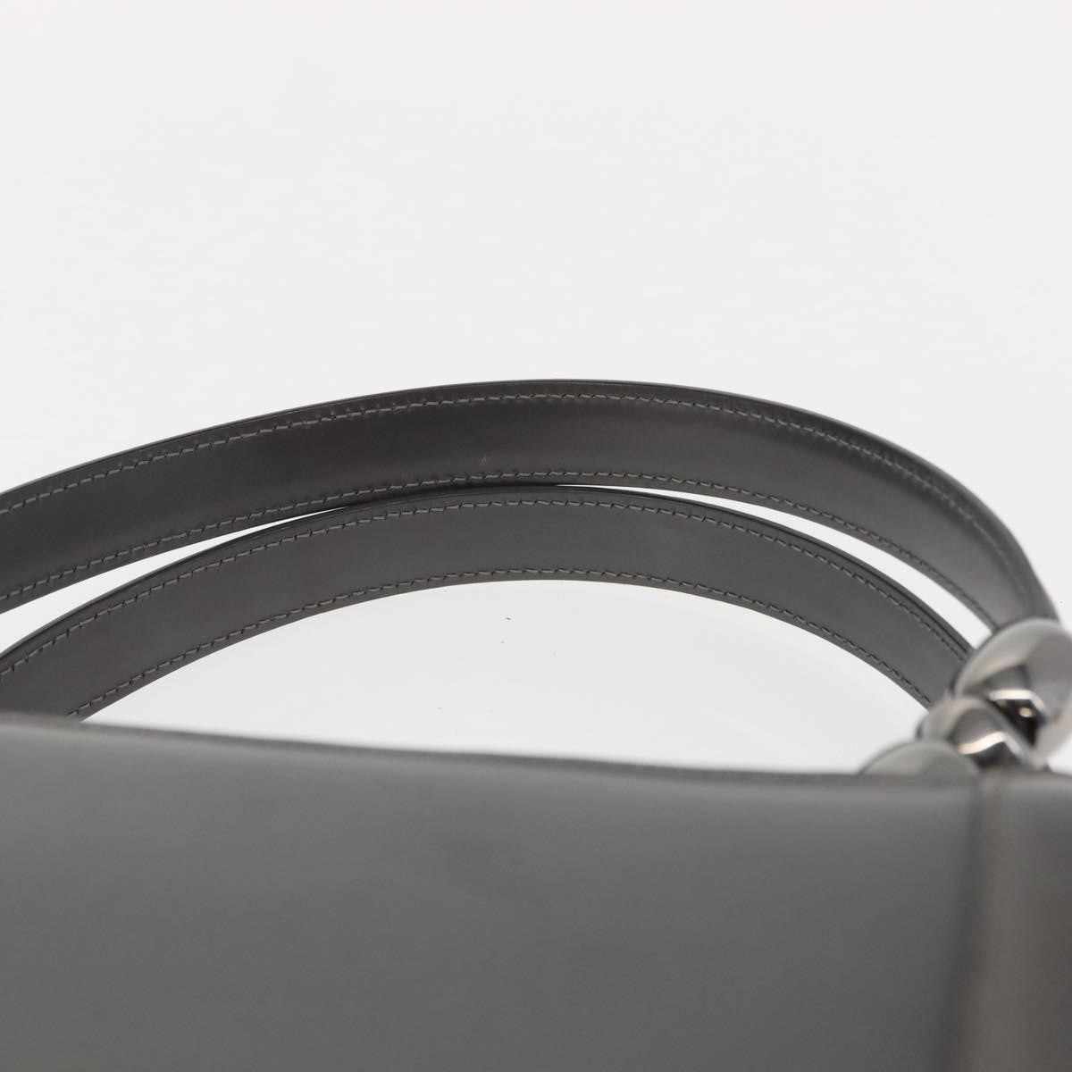 Christian Dior Vintage Handbag Leather, GRAY, LEATHER, Handbag