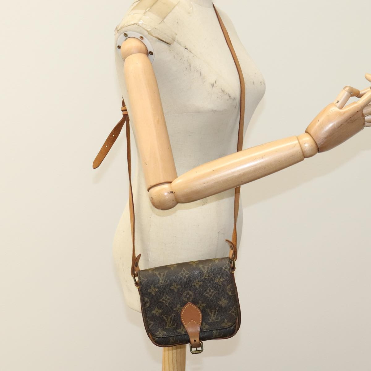 Louis Vuitton Cartouchiere Handbag Monogram Canvas, BROWN, CANVAS, Handbag