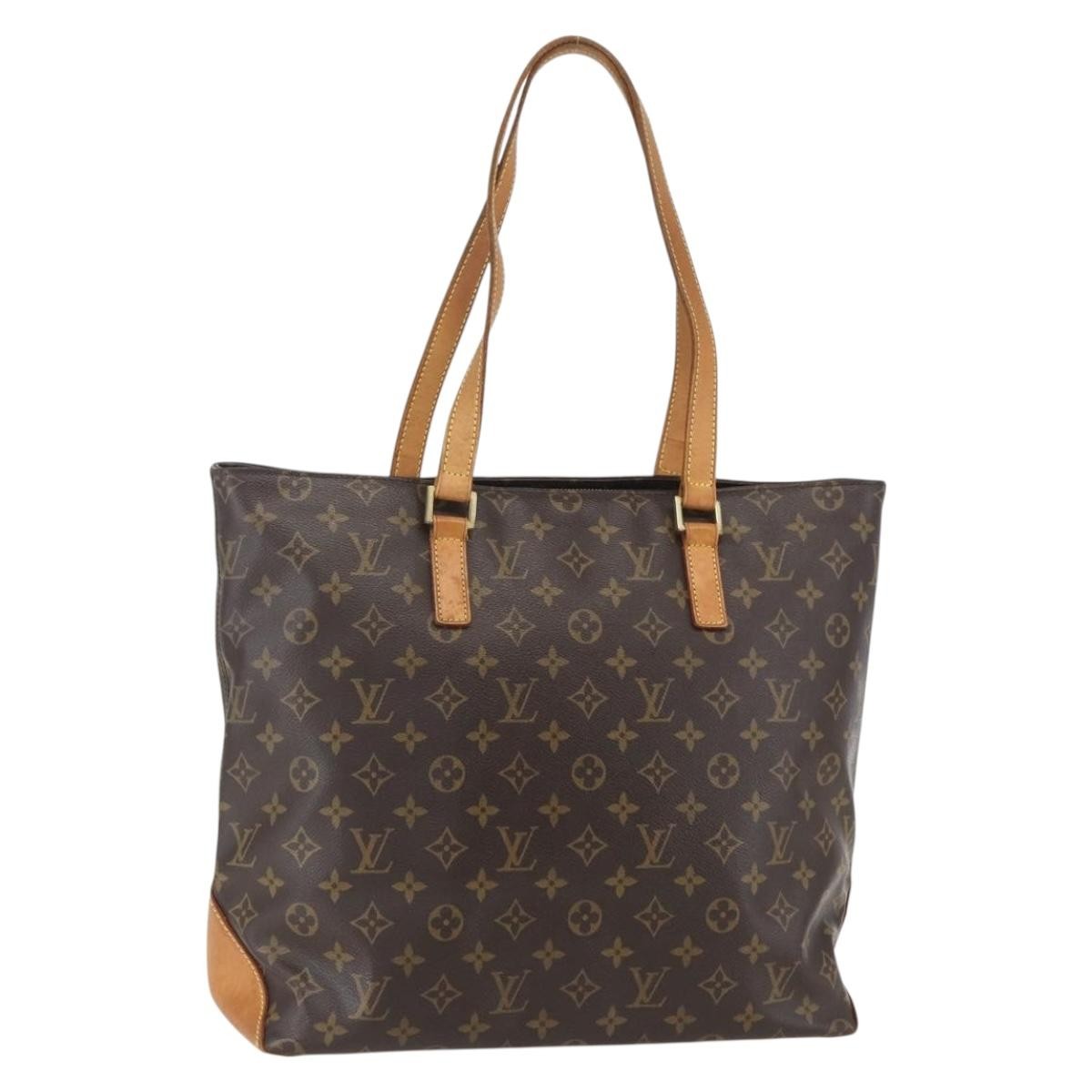 Louis Vuitton Cabas Mezzo Monogram Canvas, BROWN, CANVAS, Tote bag
