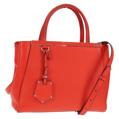 Fendi 2Jours Bag Leather, YELLOW, LEATHER, Handbag