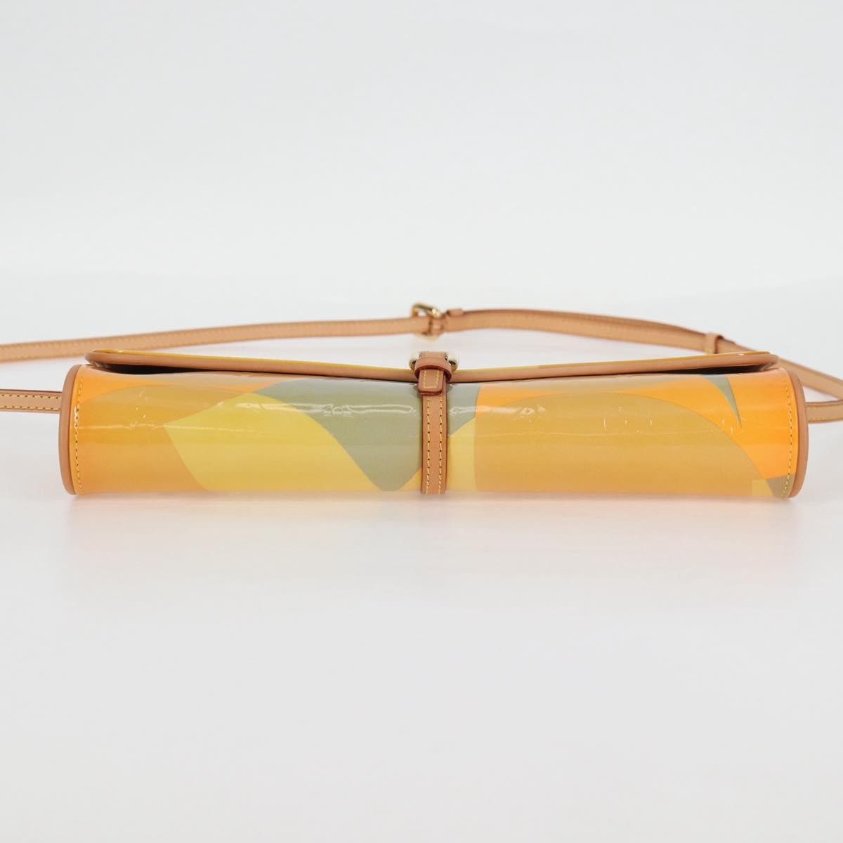 Louis Vuitton Fleurs Pochette Printed Monogram Vernis, YELLOW, PATENT_LEATHER, Shoulder bag