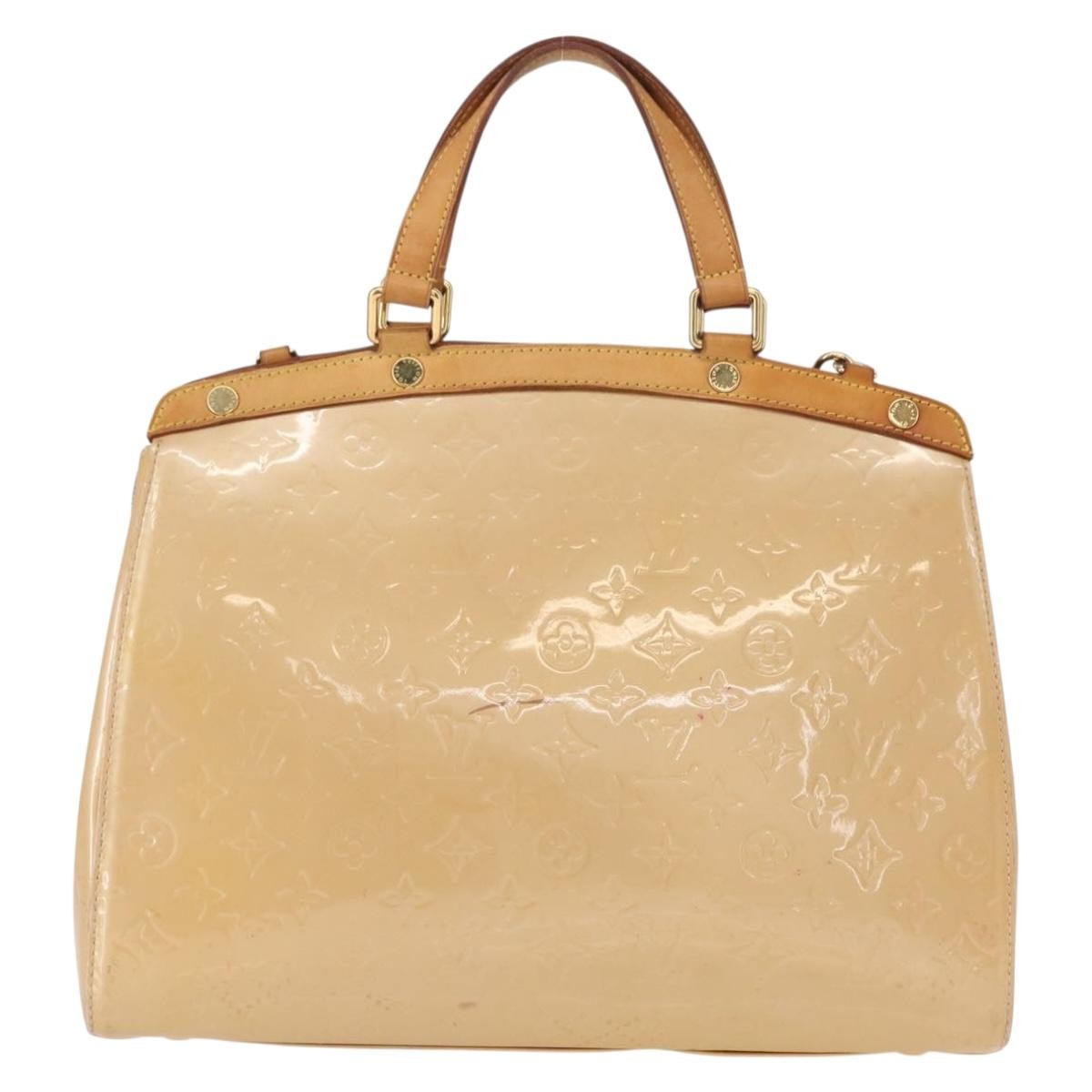 Louis Vuitton Brea Handbag Monogram Vernis, BEIGE, PATENT_LEATHER, Handbag