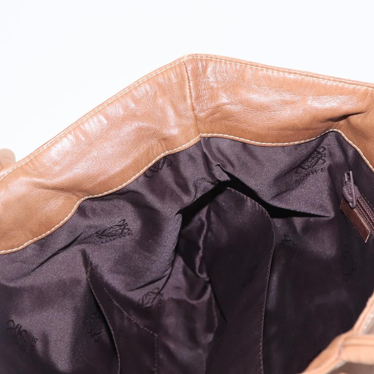 Loewe Anagram Tote Leather, BROWN, LEATHER, Tote bag